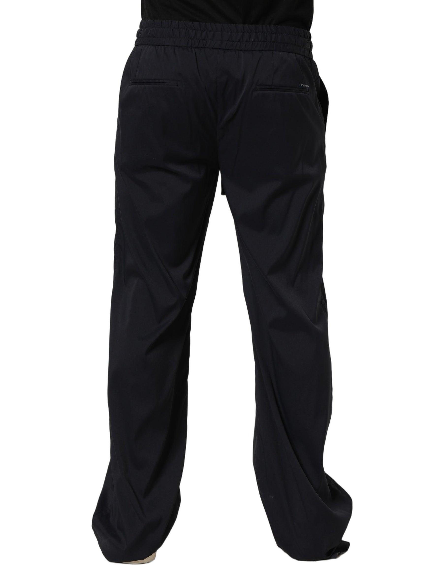 Dolce & Gabbana Black Nylon Straight Jogger Sweatpants Pants | Regal Royce