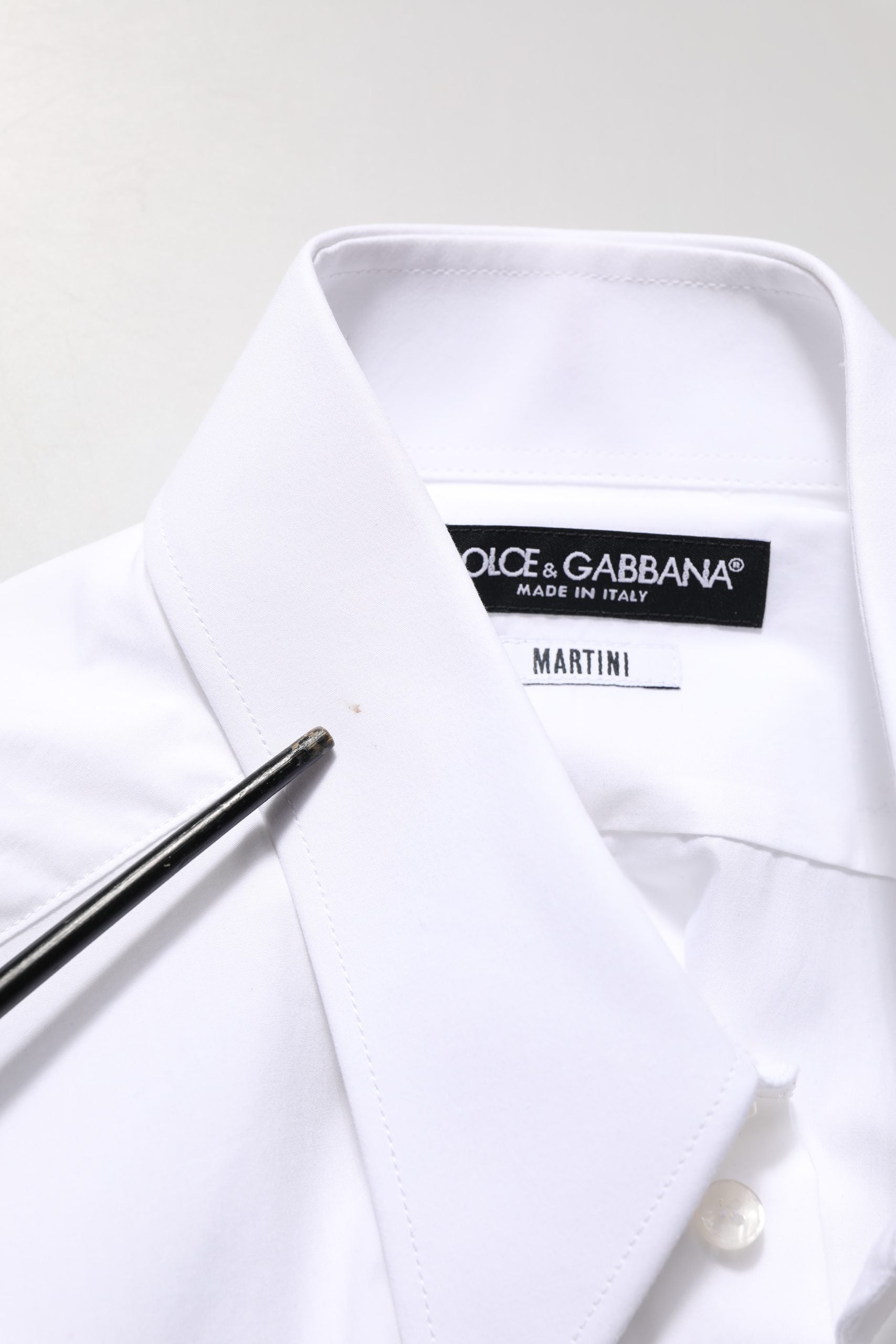 Dolce & Gabbana White MARTINI Long Sleeves Men Dress Shirt | Regal Royce