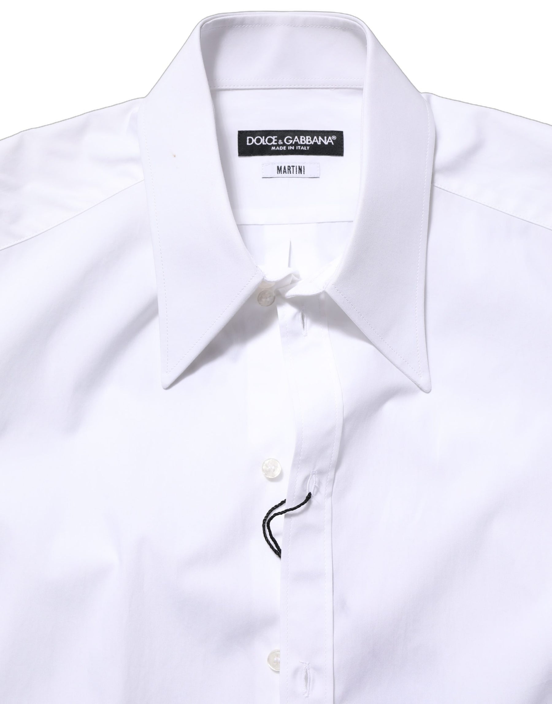 Dolce & Gabbana White MARTINI Long Sleeves Men Dress Shirt | Regal Royce