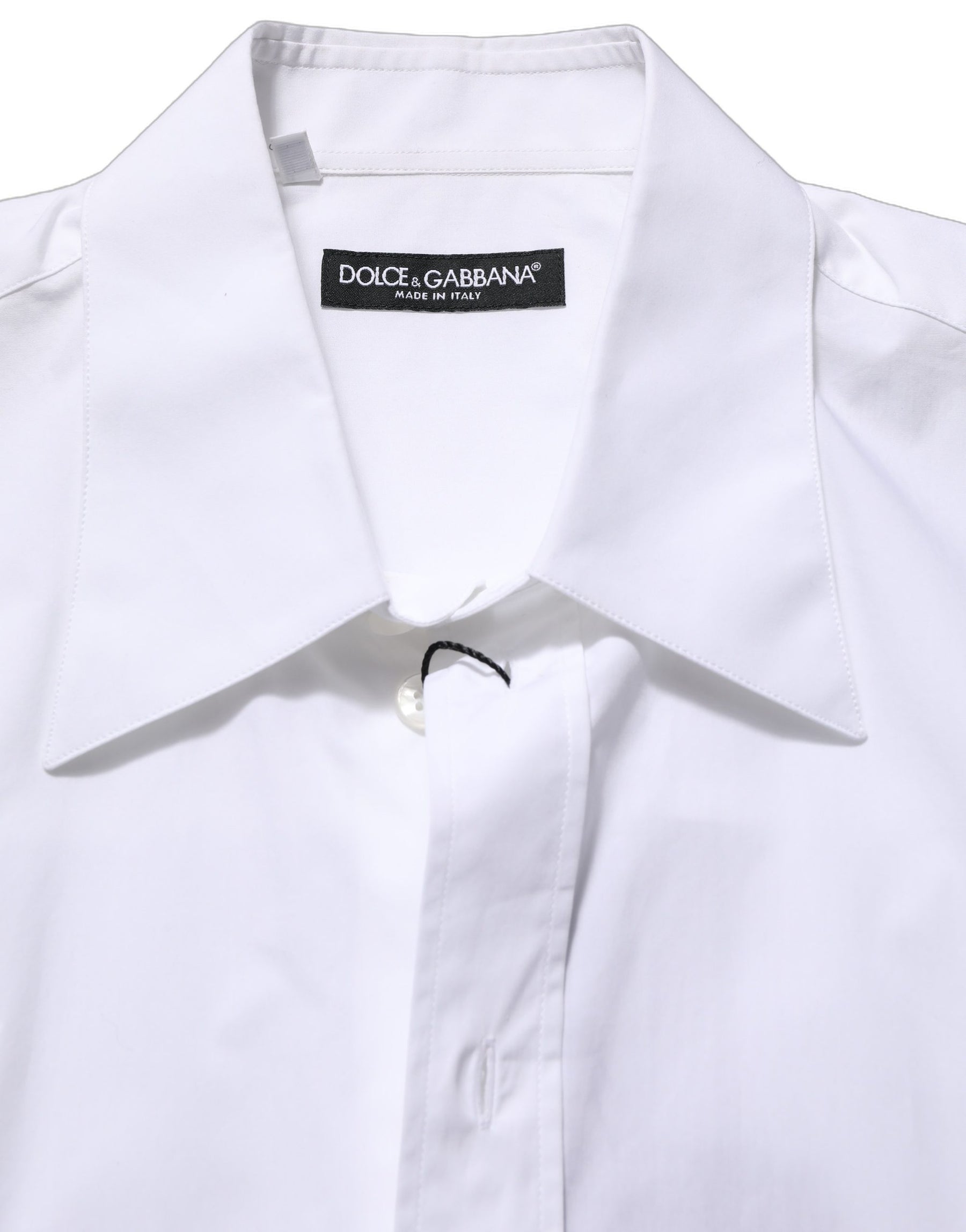 Dolce & Gabbana White Cotton Sleeveless Formal Dress Shirt | Regal Royce