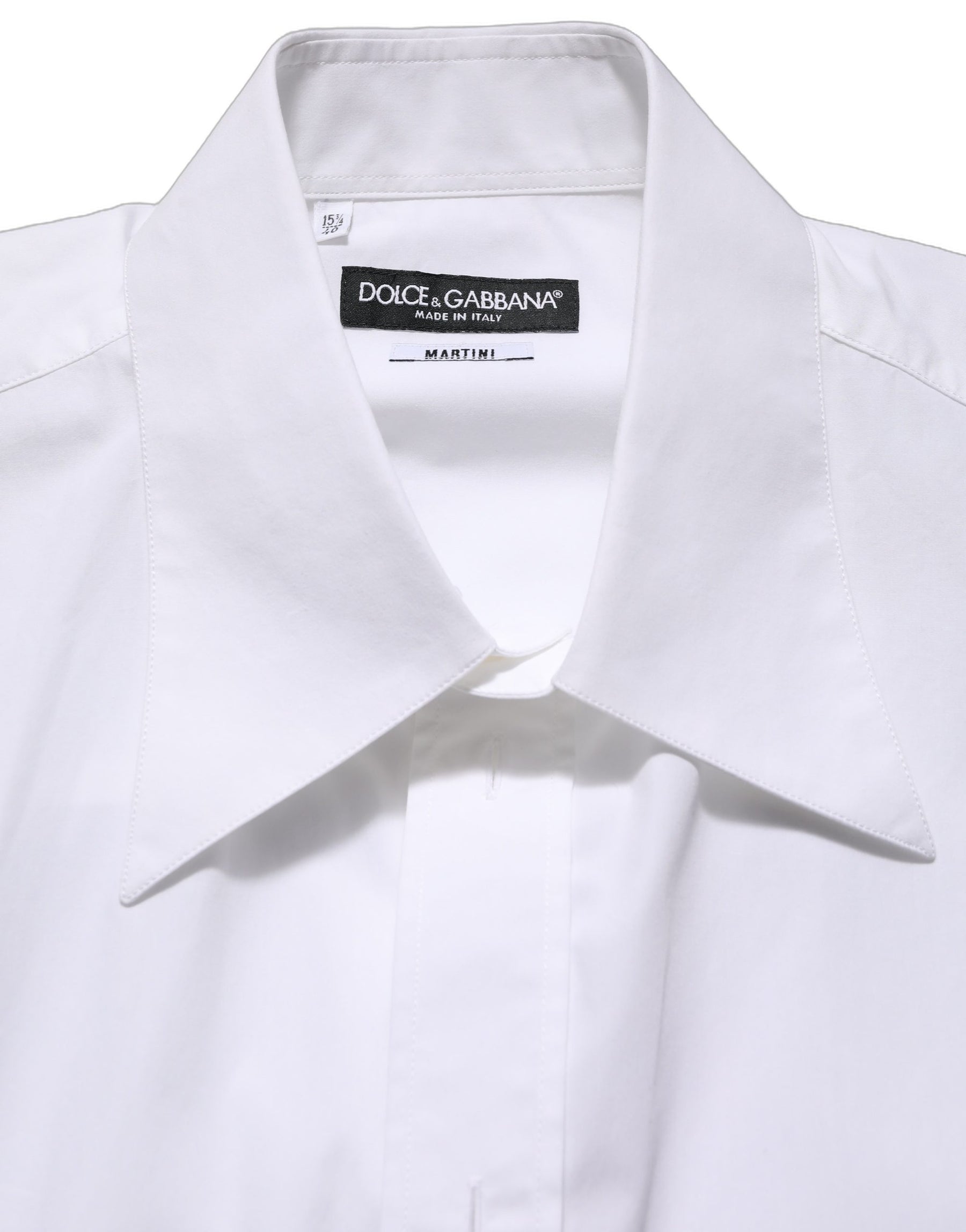 Dolce & Gabbana White Cotton Sleeveless Formal Dress Shirt | Regal Royce
