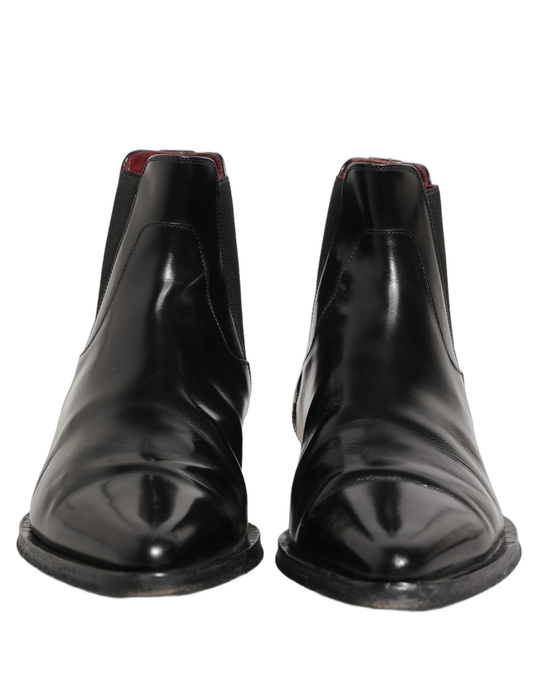 Dolce & Gabbana Black Chelsea Slip On Men Ankle Boots Shoes | Regal Royce