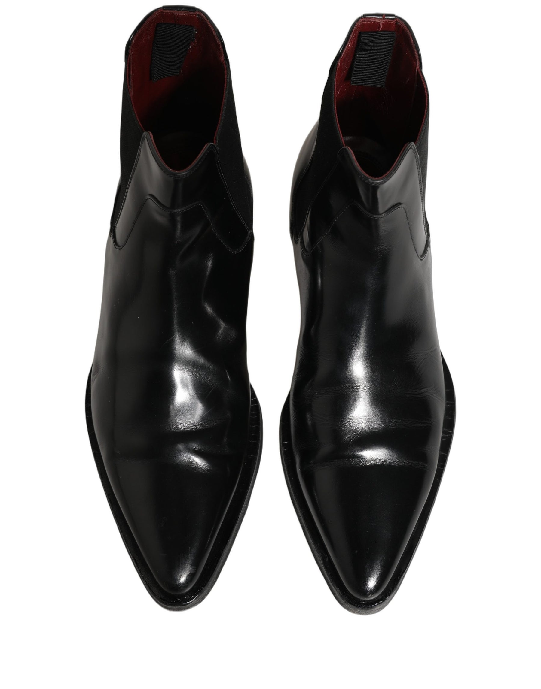 Dolce & Gabbana Black Chelsea Slip On Men Ankle Boots Shoes | Regal Royce