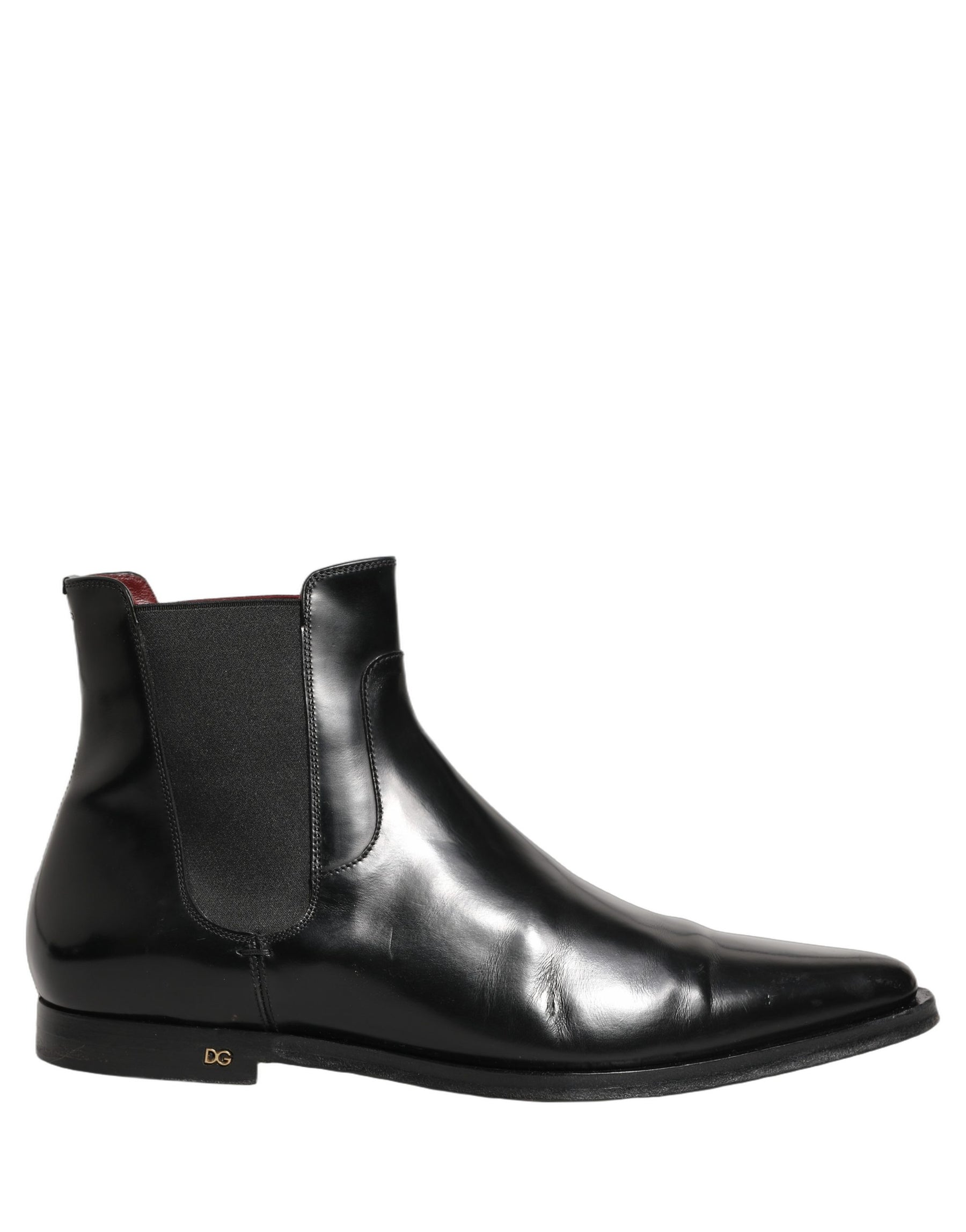 Dolce & Gabbana Black Chelsea Slip On Men Ankle Boots Shoes | Regal Royce