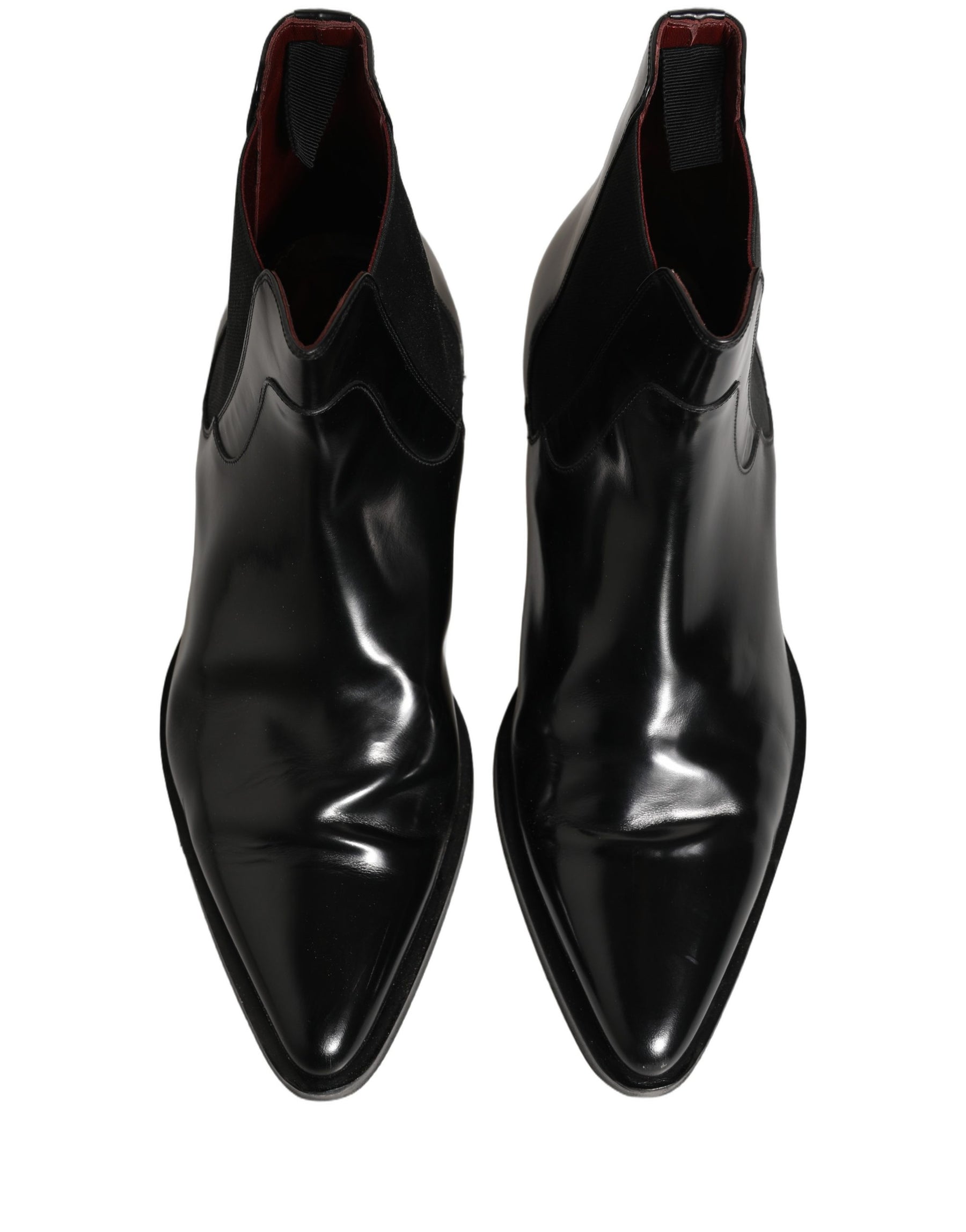 Dolce & Gabbana Black Chelsea Slip On Men Ankle Boots Shoes | Regal Royce