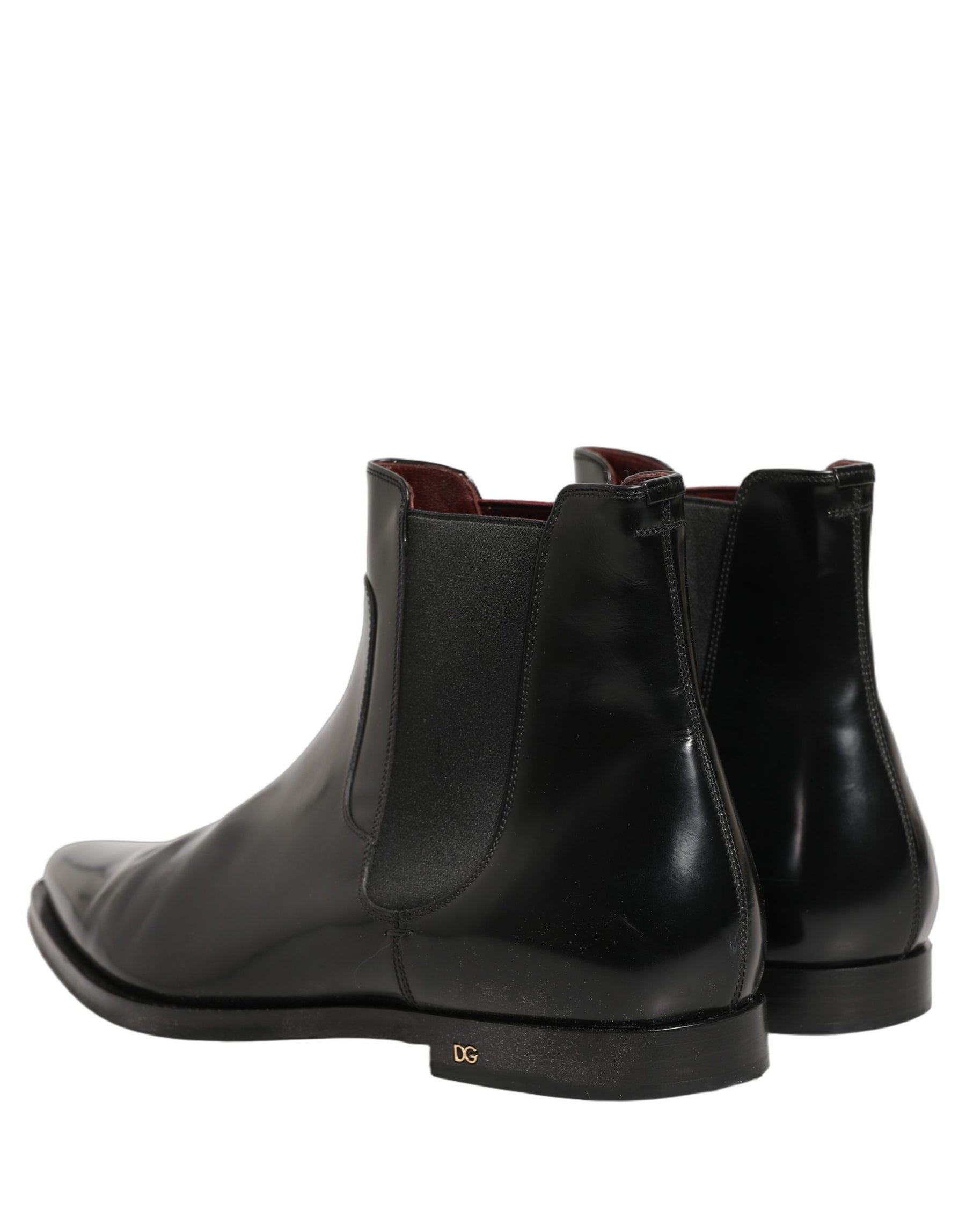 Dolce & Gabbana Black Chelsea Slip On Men Ankle Boots Shoes | Regal Royce