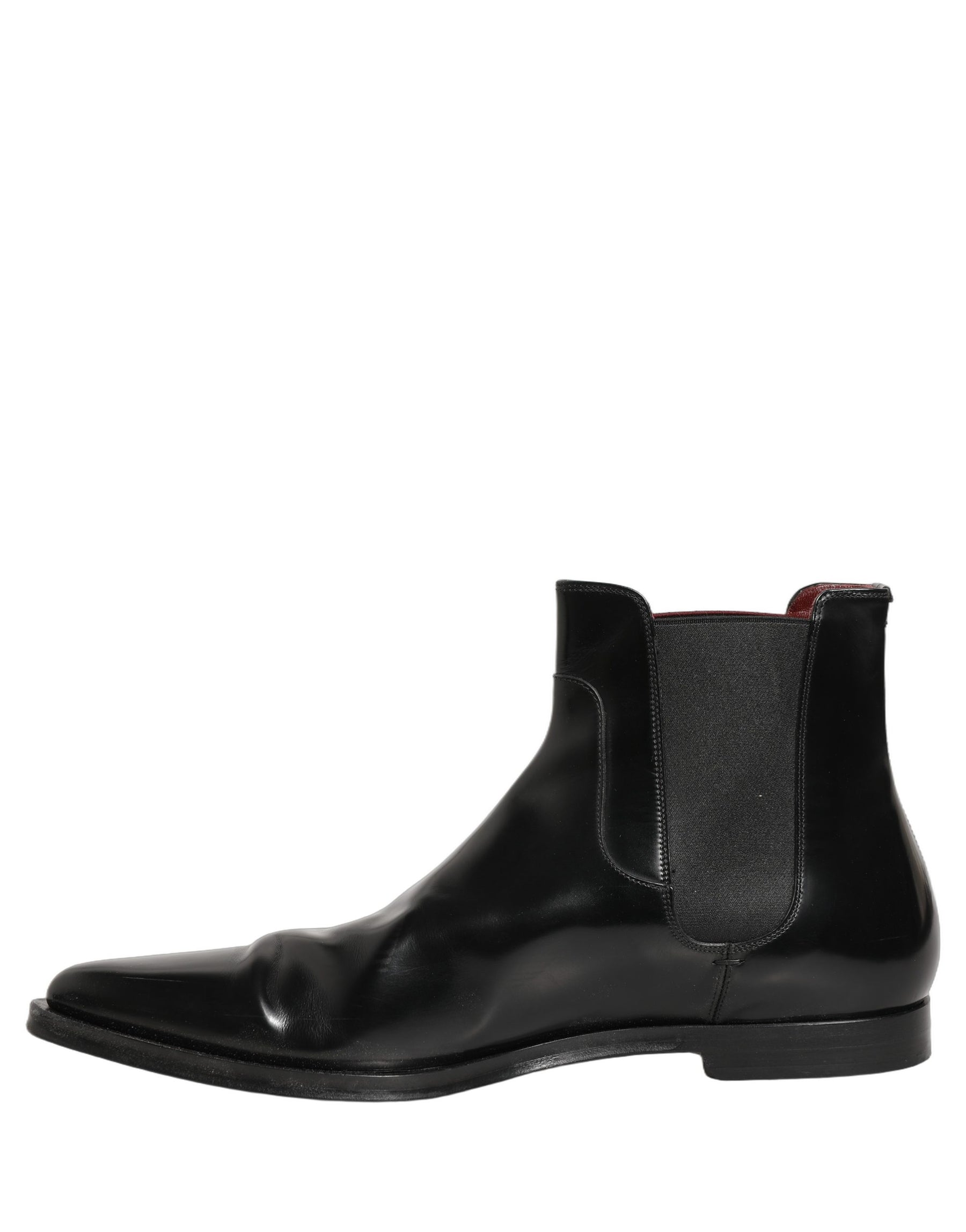 Dolce & Gabbana Black Chelsea Slip On Men Ankle Boots Shoes | Regal Royce