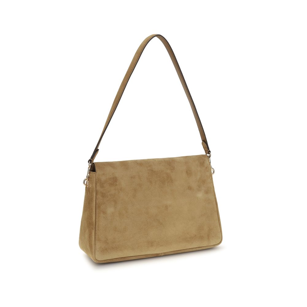 Tory Burch Beige Calf Leather Bos Taurus Shoulder Bag | Regal Royce
