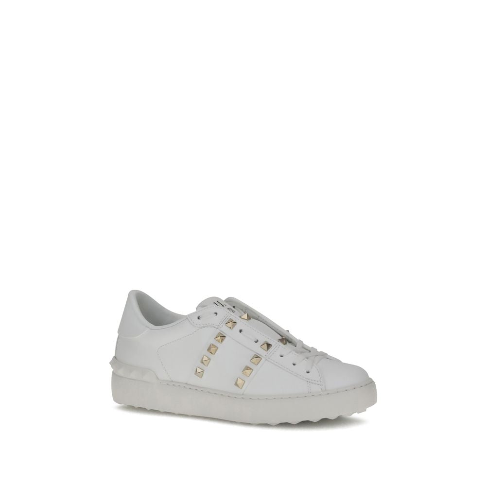 Valentino Garavani White Calf Leather Bos Taurus Sneakers | Regal Royce