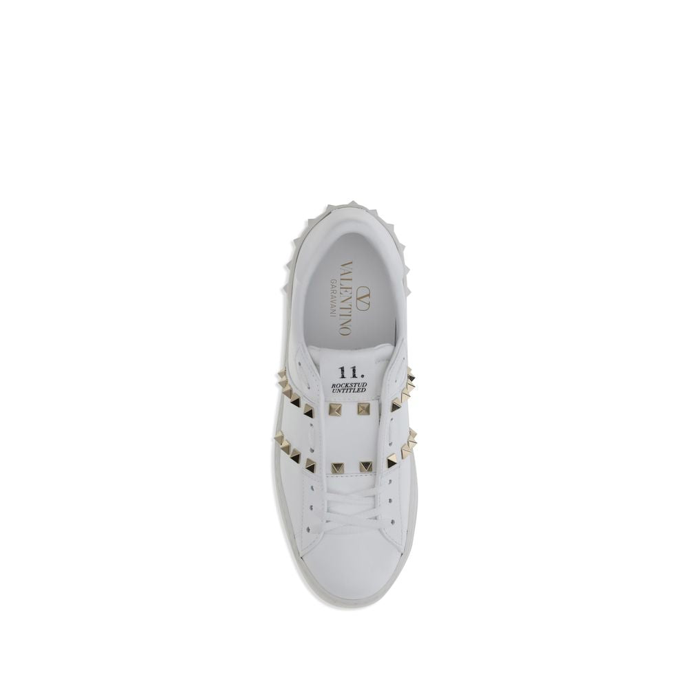 Valentino Garavani White Calf Leather Bos Taurus Sneakers | Regal Royce