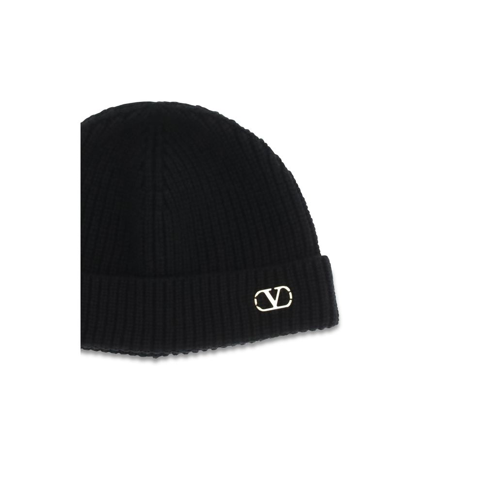 Valentino Garavani Black Cashmere Beanie | Regal Royce