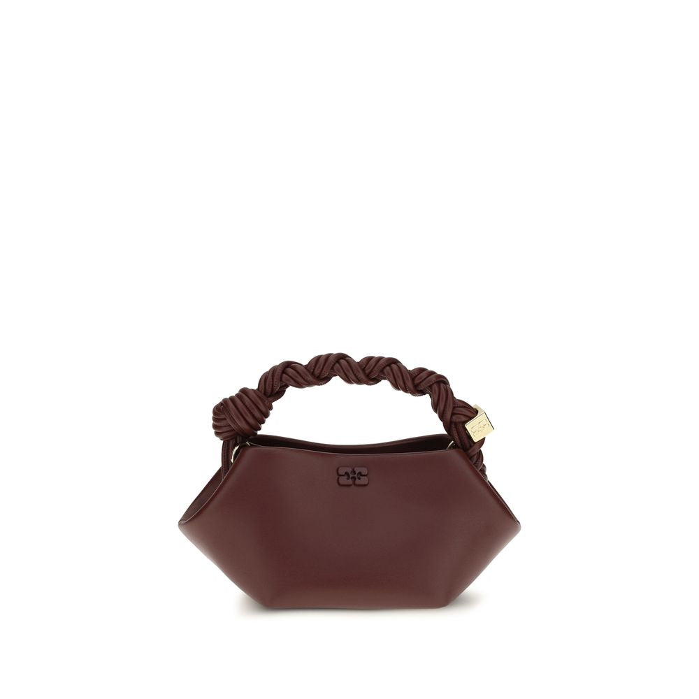 Ganni Bordeaux Recycled Leather Handbag | Regal Royce