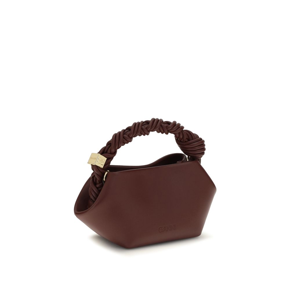 Ganni Bordeaux Recycled Leather Handbag | Regal Royce
