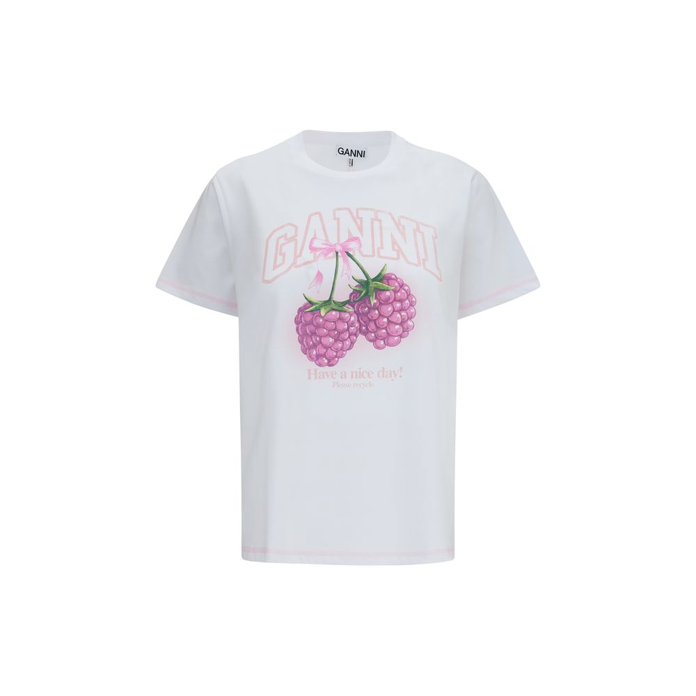 Ganni White Cotton T-Shirt | Regal Royce