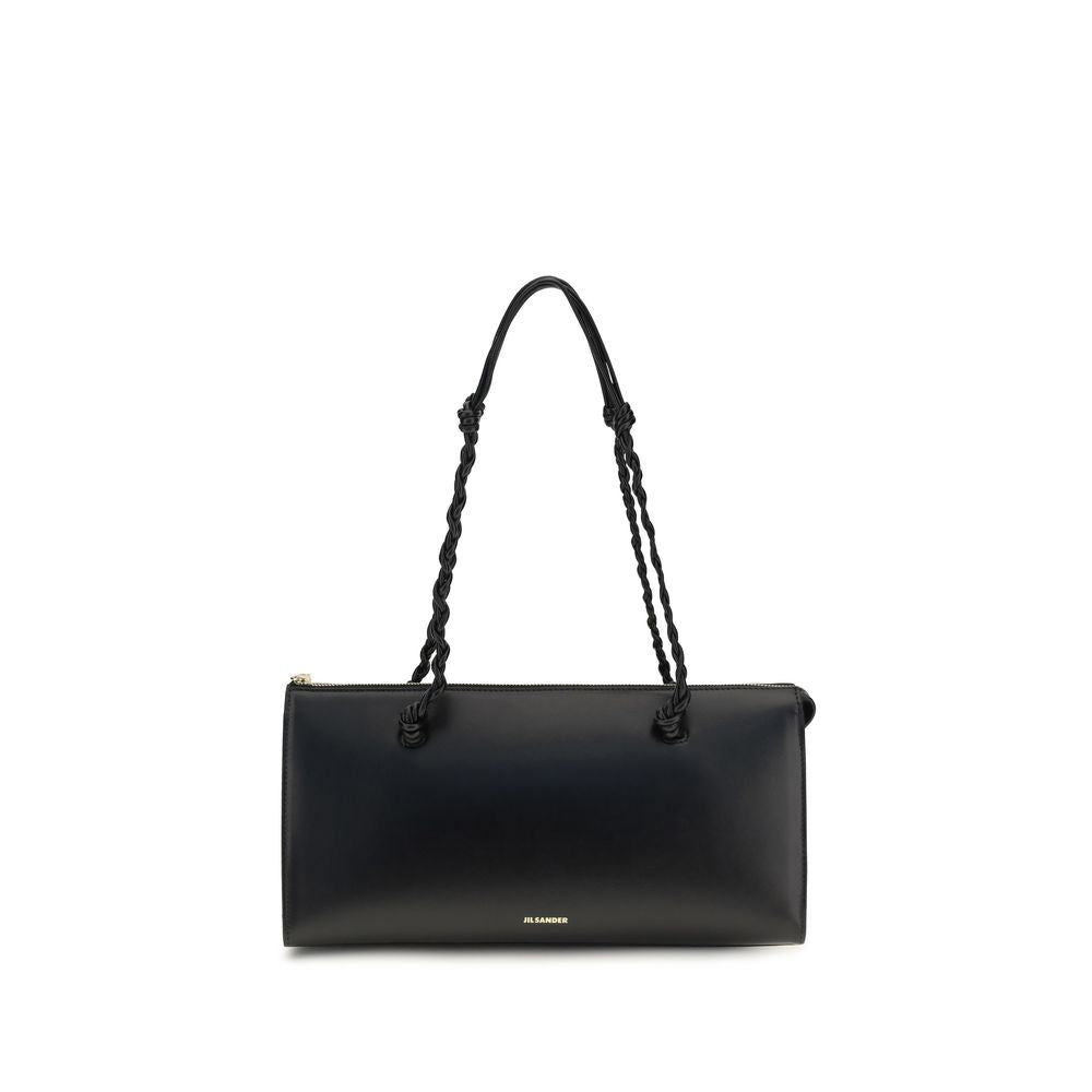 Jil Sander Black Calf Leather Bos Taurus Shoulder Bag | Regal Royce