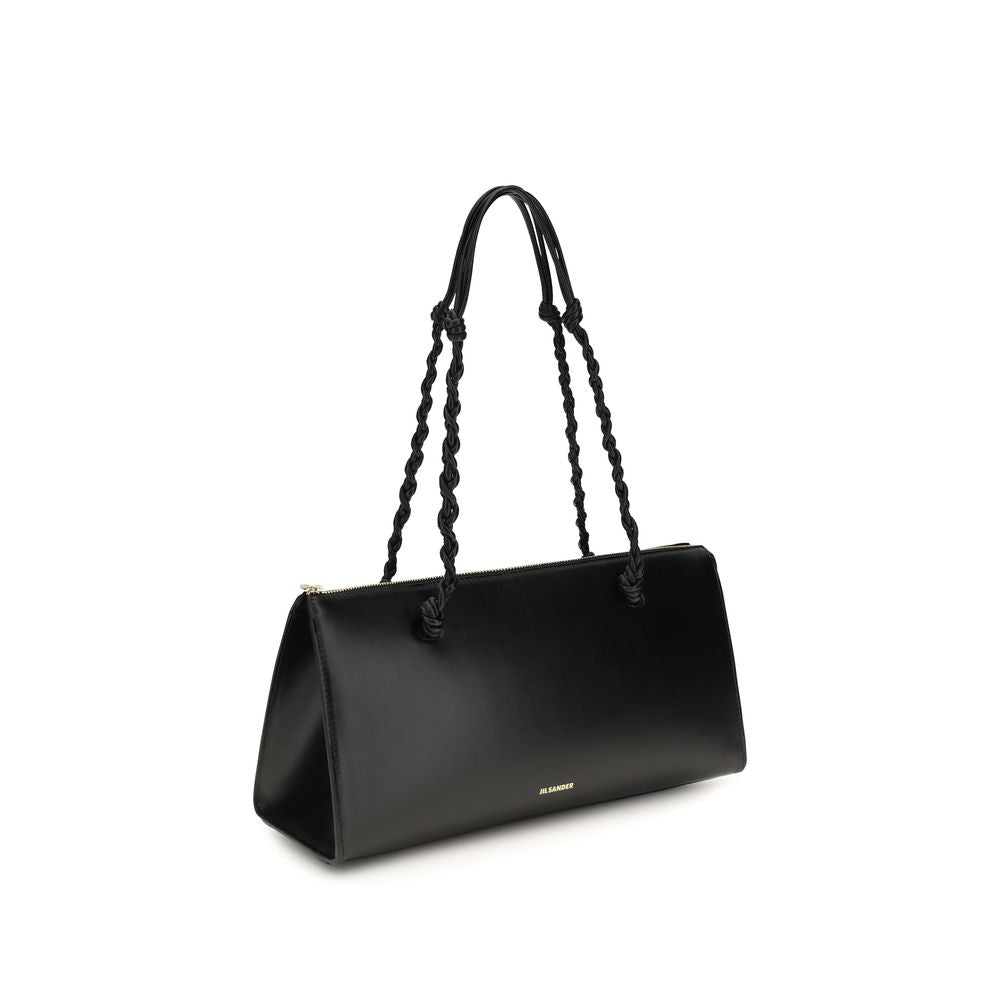 Jil Sander Black Calf Leather Bos Taurus Shoulder Bag | Regal Royce