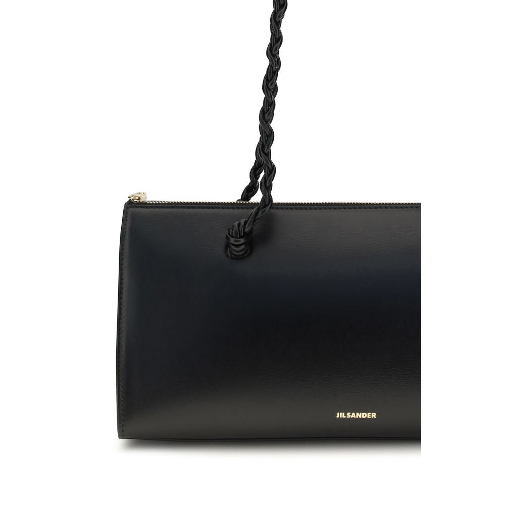 Jil Sander Black Calf Leather Bos Taurus Shoulder Bag | Regal Royce