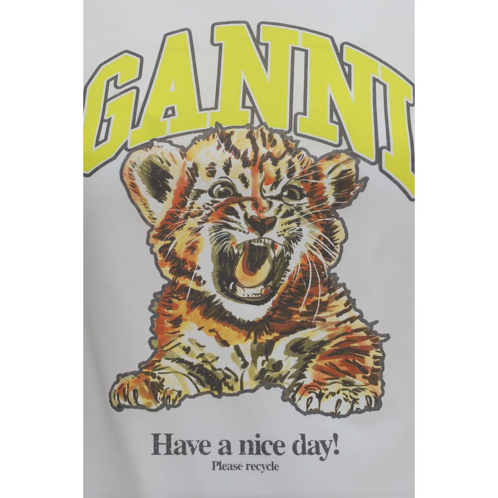 Ganni White Cotton T-Shirt | Regal Royce
