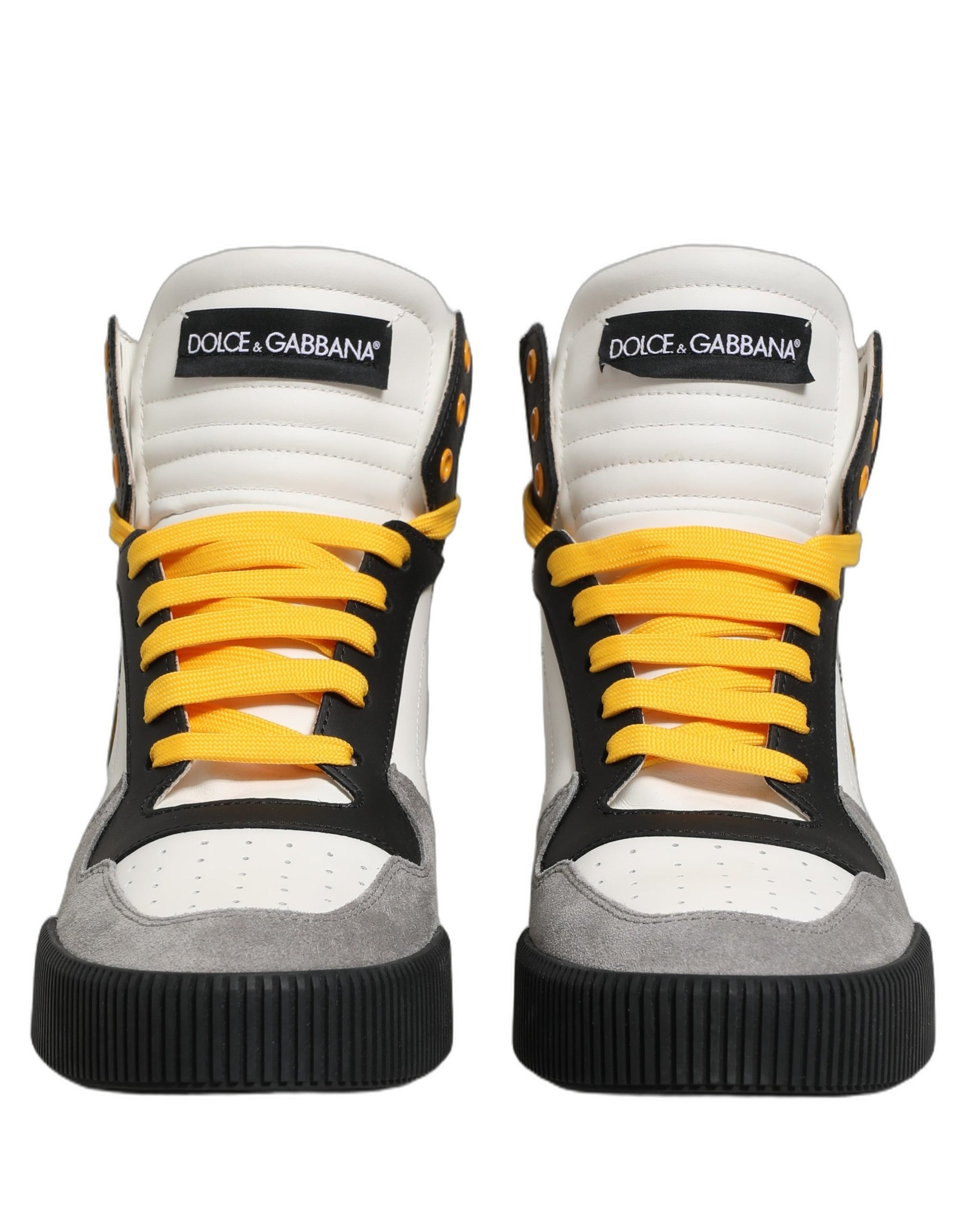 Dolce & Gabbana Multicolor Leather High Top Sneakers Shoes | Regal Royce