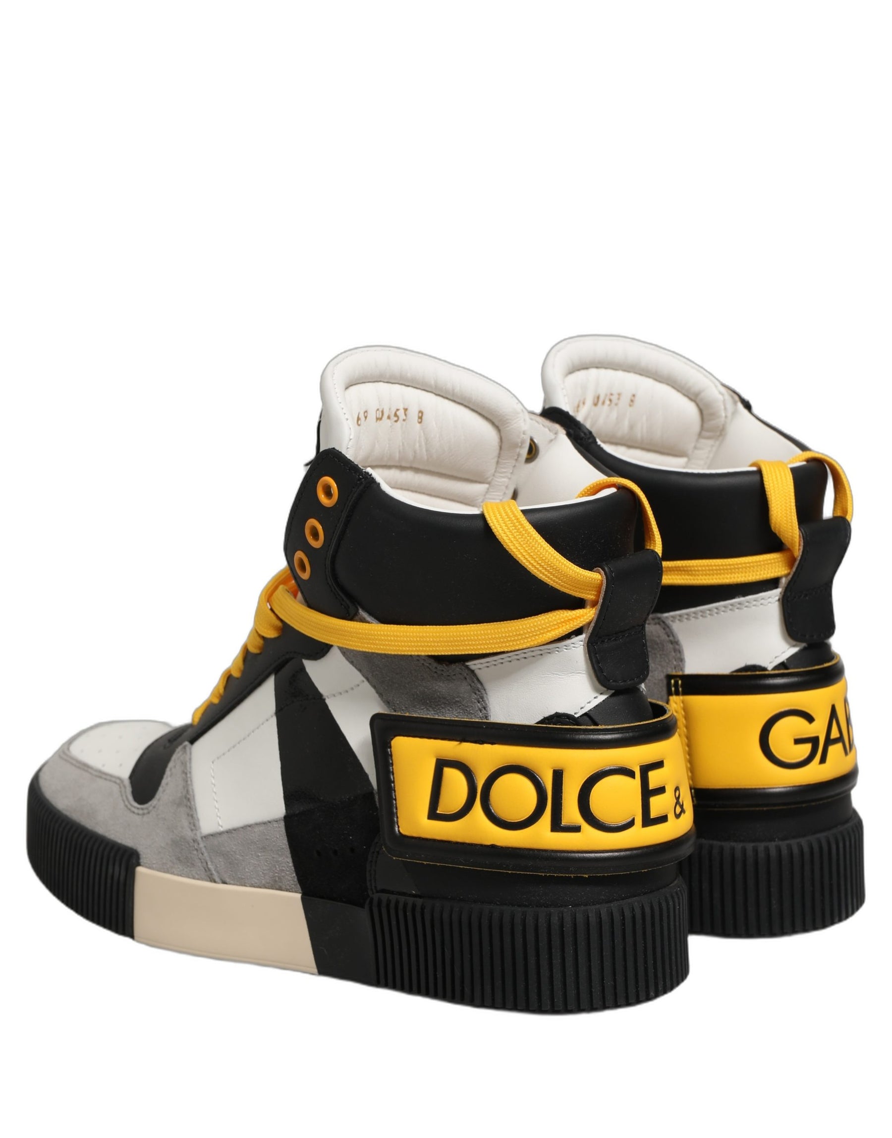 Dolce & Gabbana Multicolor Leather High Top Sneakers Shoes | Regal Royce