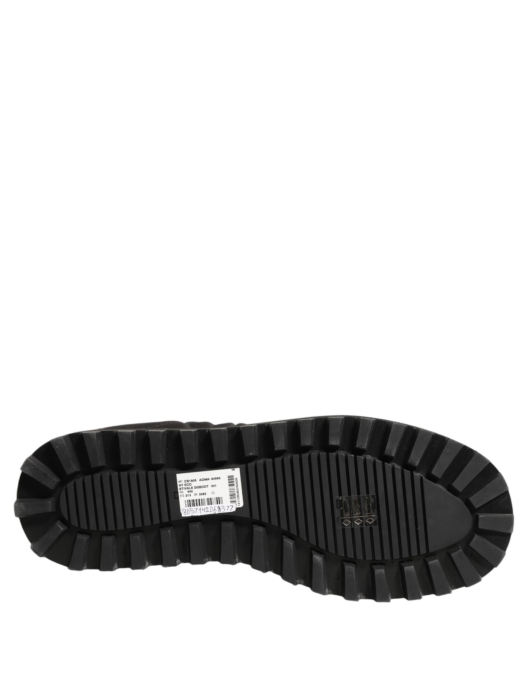 Dolce & Gabbana Black Quilted Effect Mid Calf Boots Shoes | Regal Royce