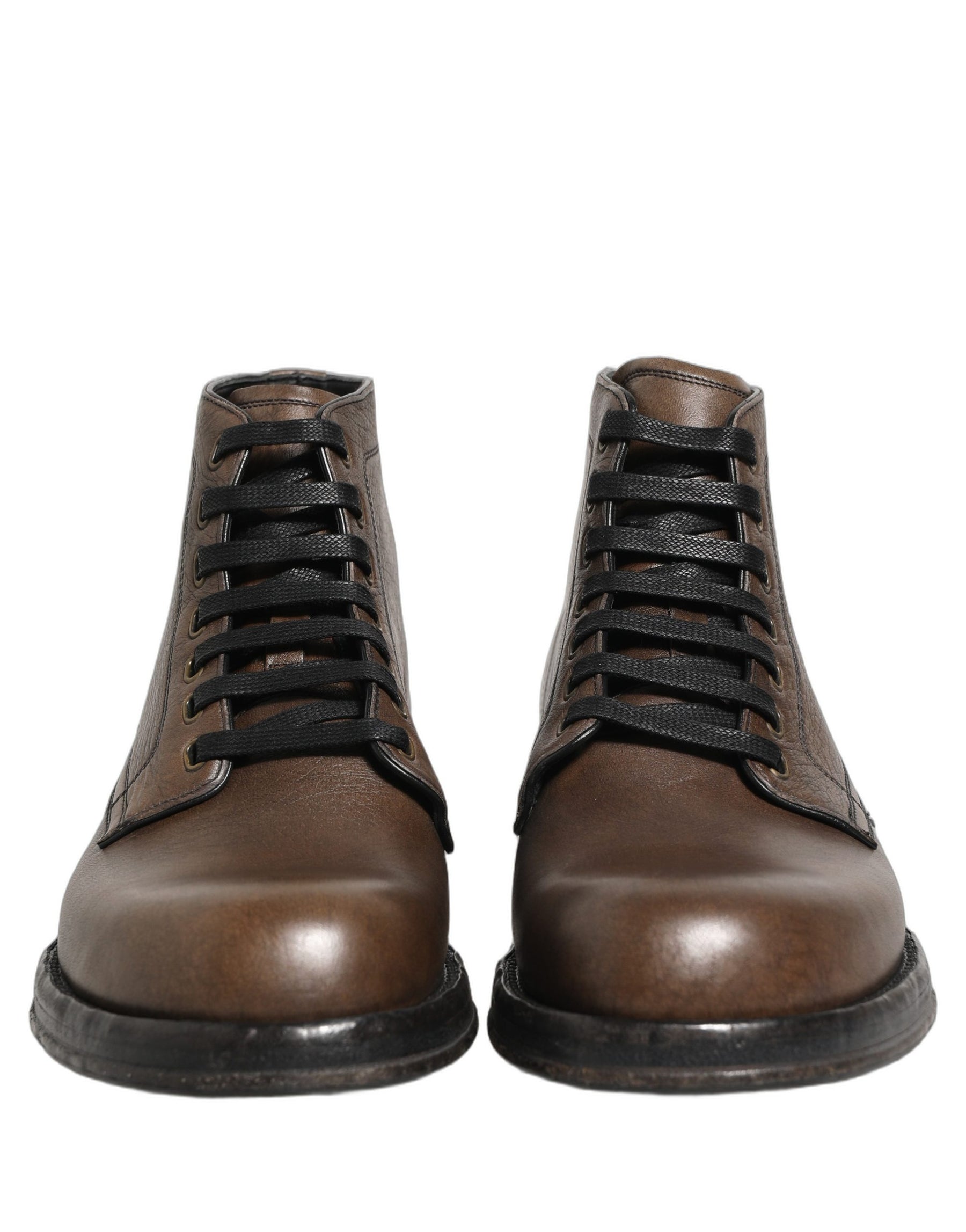 Dolce & Gabbana Brown Perugino Leather Men Ankle Boots Shoes | Regal Royce