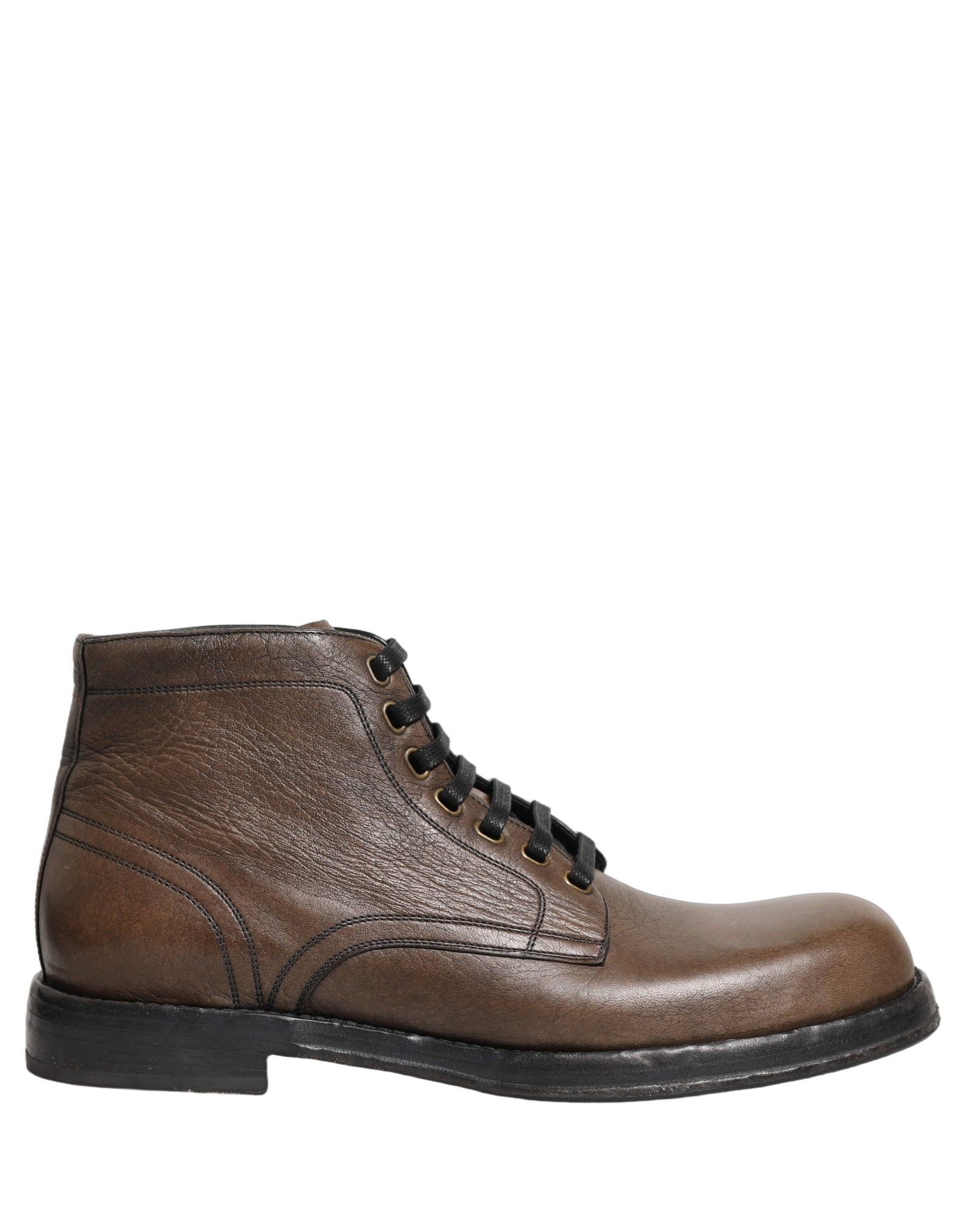 Dolce & Gabbana Brown Perugino Leather Men Ankle Boots Shoes | Regal Royce