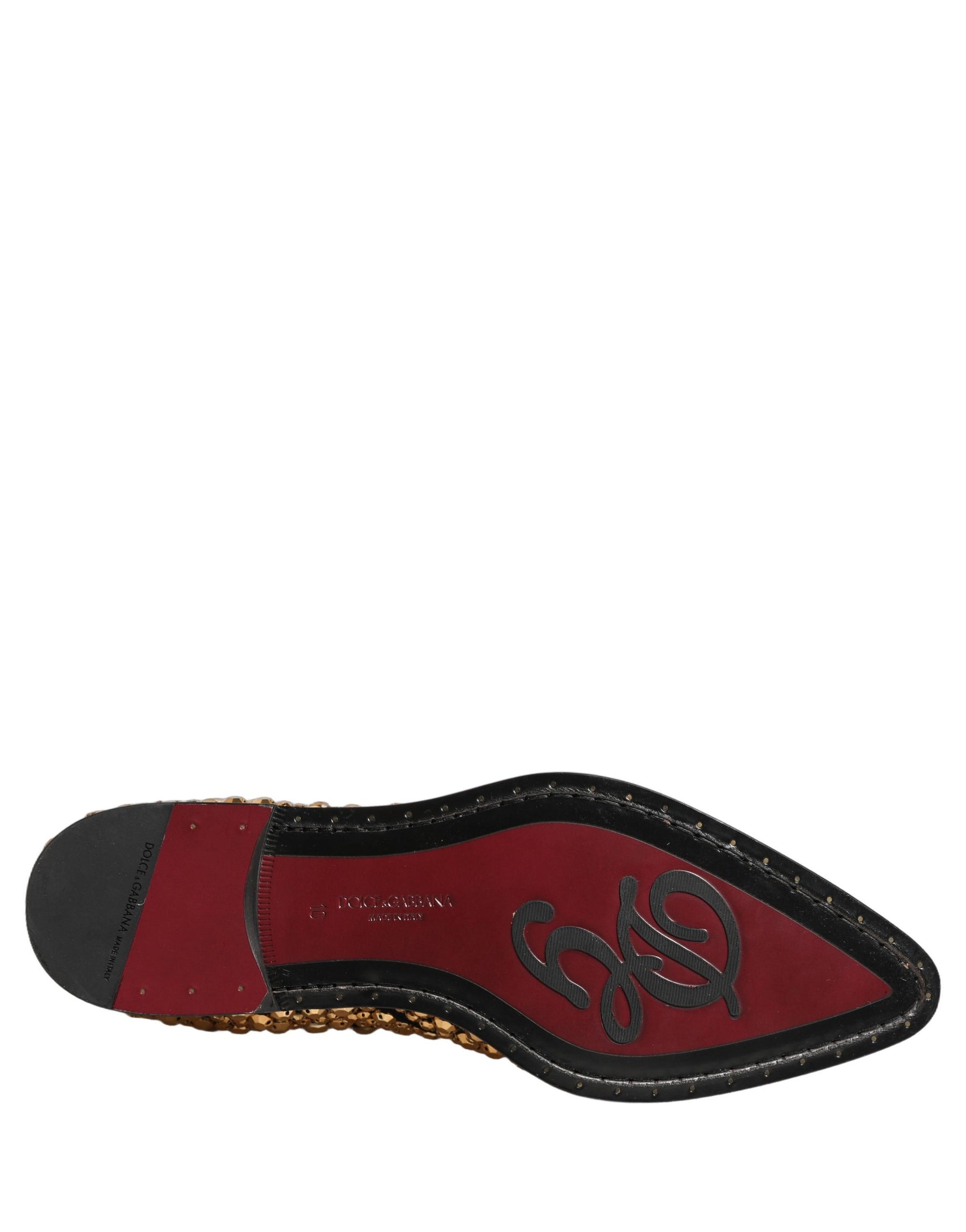 Dolce & Gabbana Gold Embellished Chelsea Ankle Boots Shoes | Regal Royce