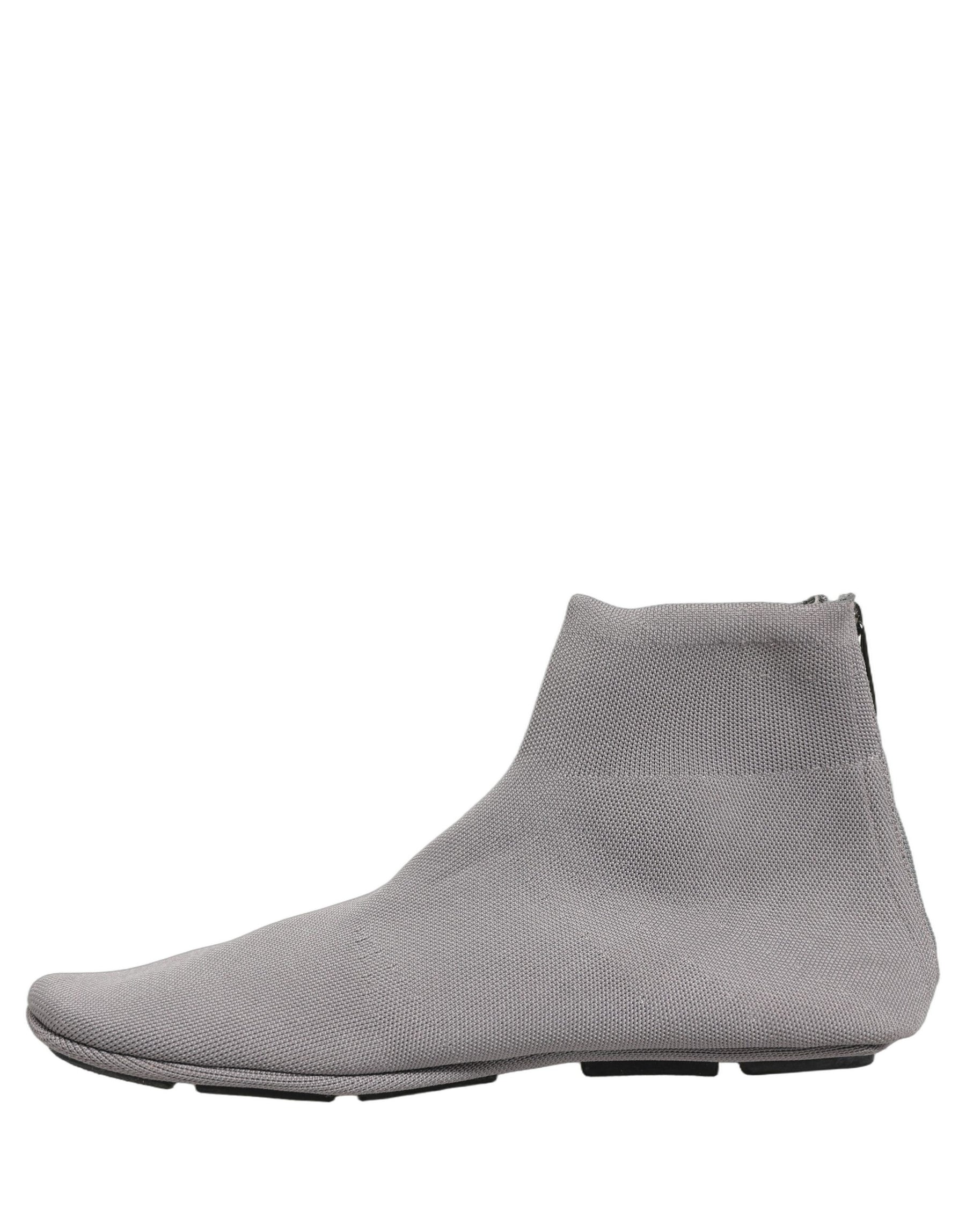 Dolce & Gabbana Gray Stretch Mesh Men Ankle Boots Shoes | Regal Royce