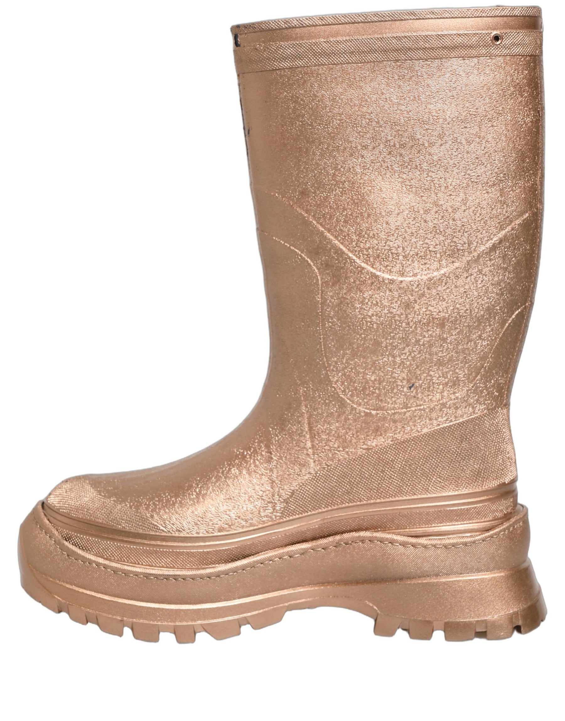 Dolce & Gabbana Rose Gold PVC Pull On Rain Boots Men Shoes | Regal Royce