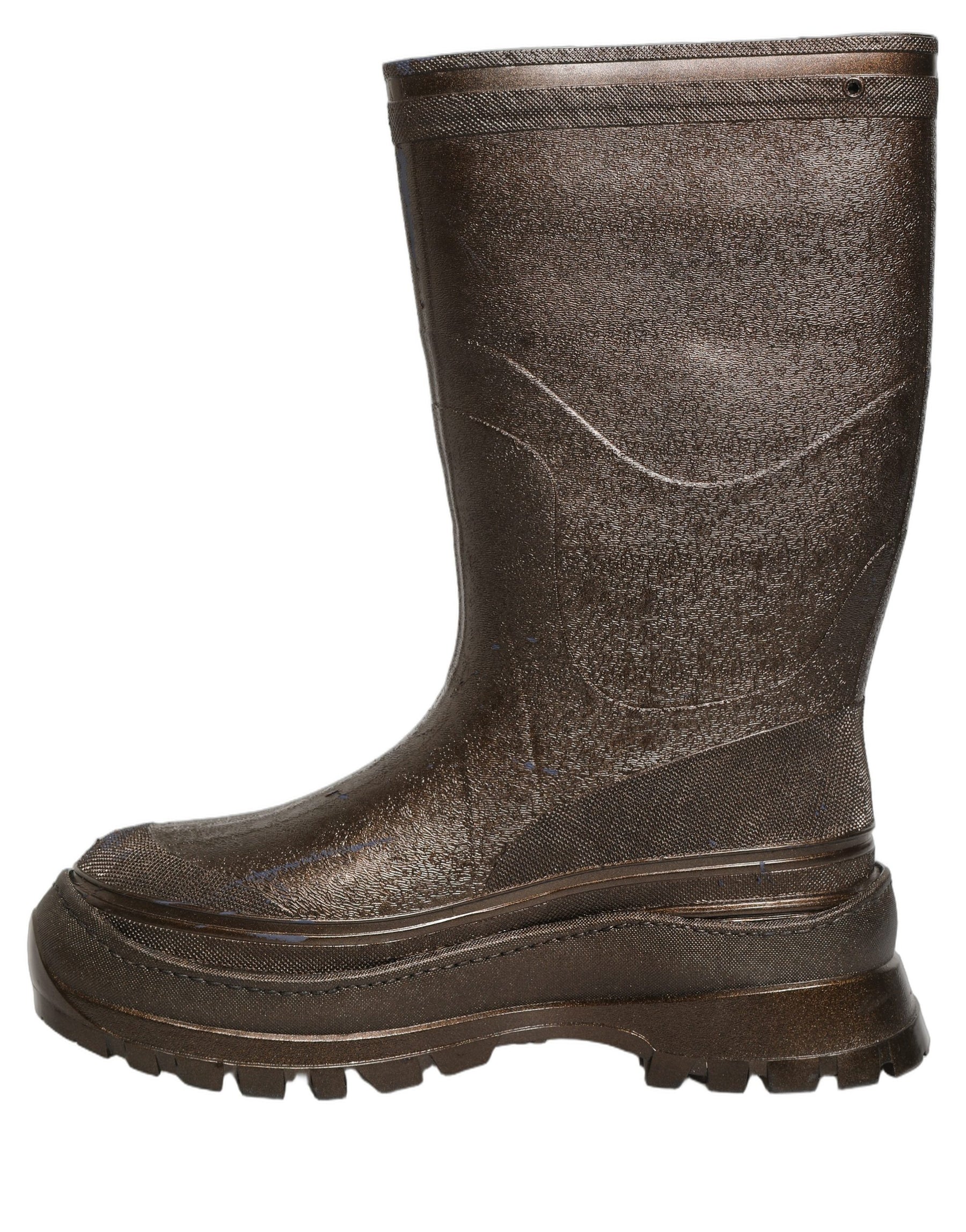 Dolce & Gabbana Bronze PVC Pull On Rain Boots Men Shoes | Regal Royce