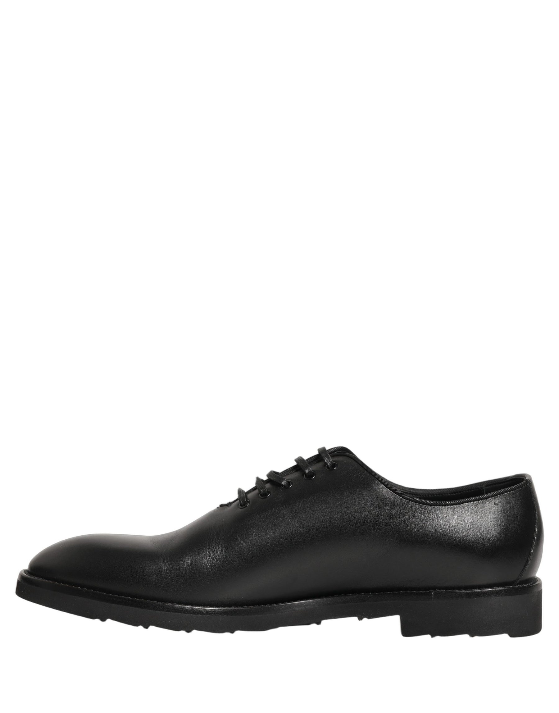 Dolce & Gabbana Black Leather Men Oxford Dress Formal Shoes | Regal Royce