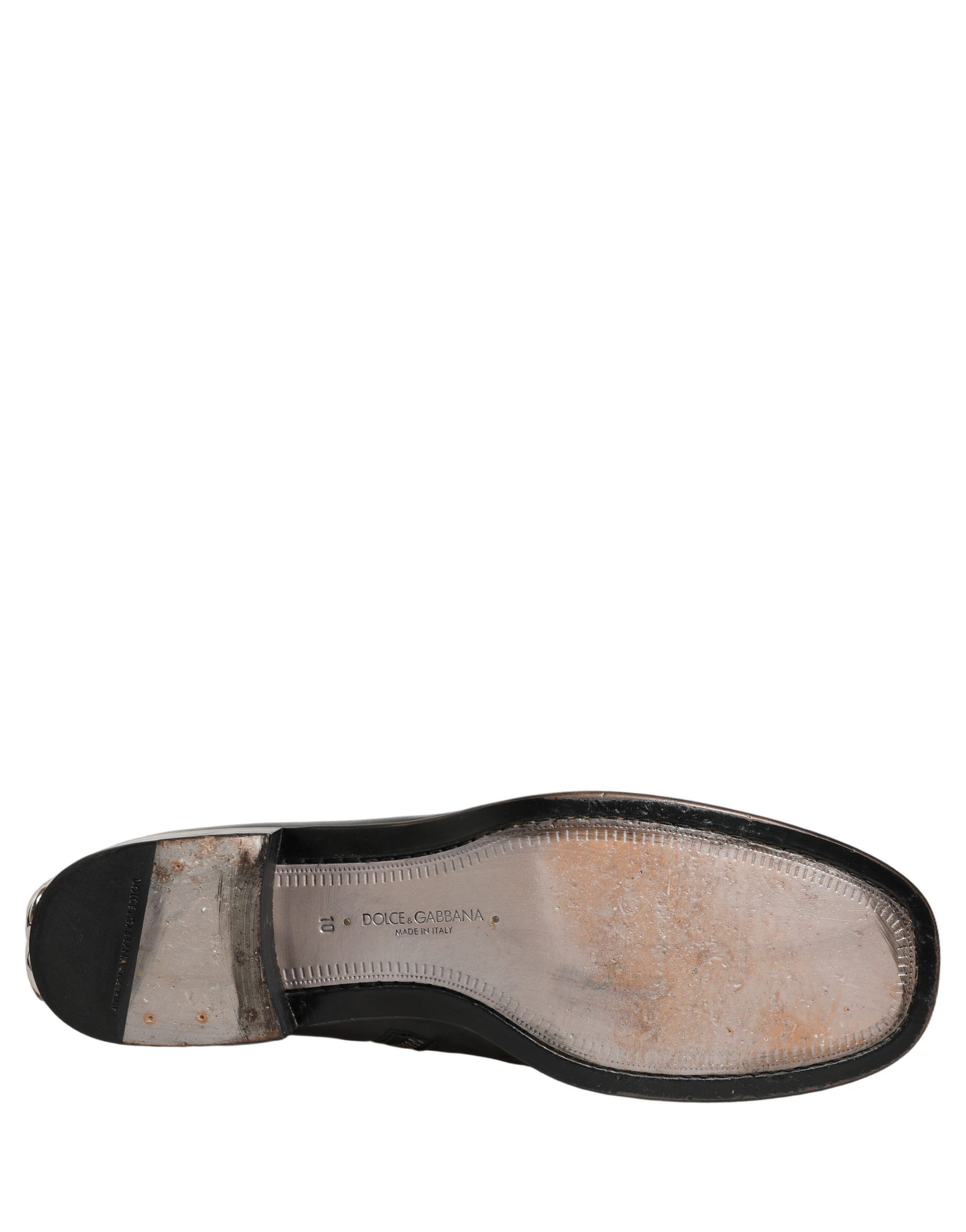 Dolce & Gabbana Black Leather Logo Short Ankle Boots Shoes | Regal Royce