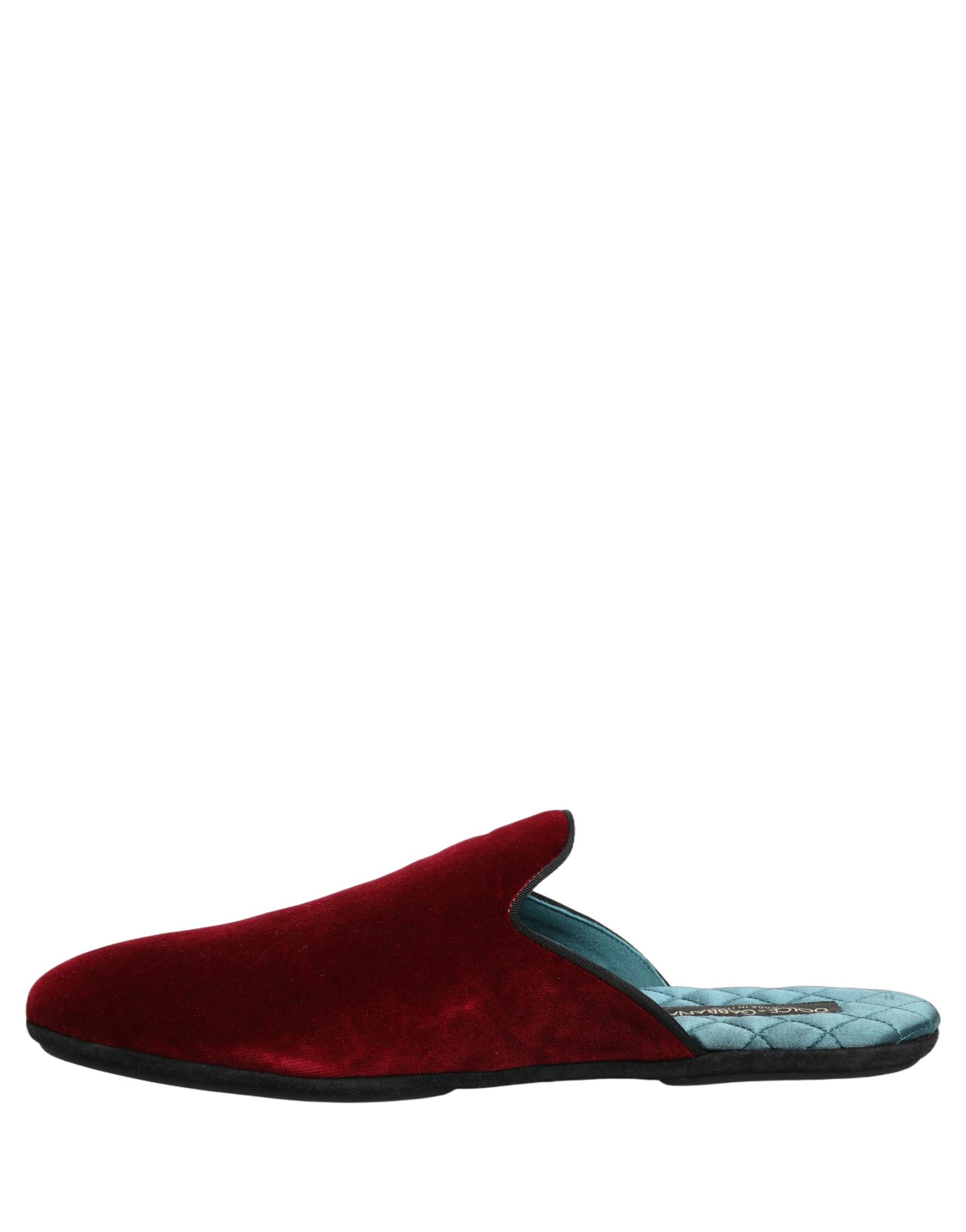 Dolce & Gabbana Red Suede Slides Flat Slipper Men Shoes | Regal Royce