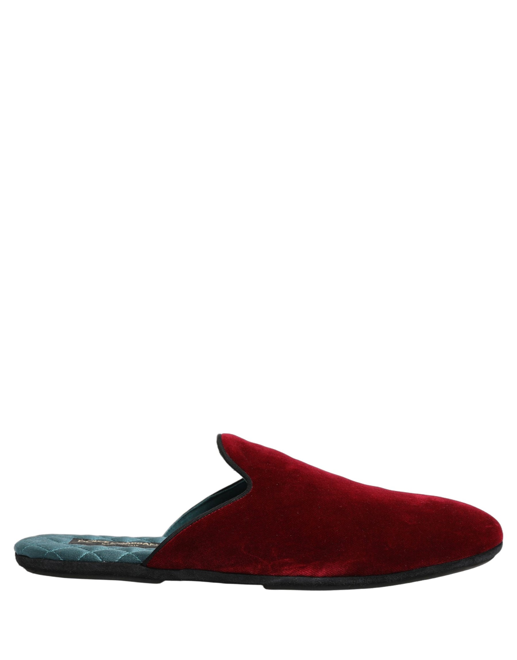 Dolce & Gabbana Red Suede Slides Flat Slipper Men Shoes | Regal Royce