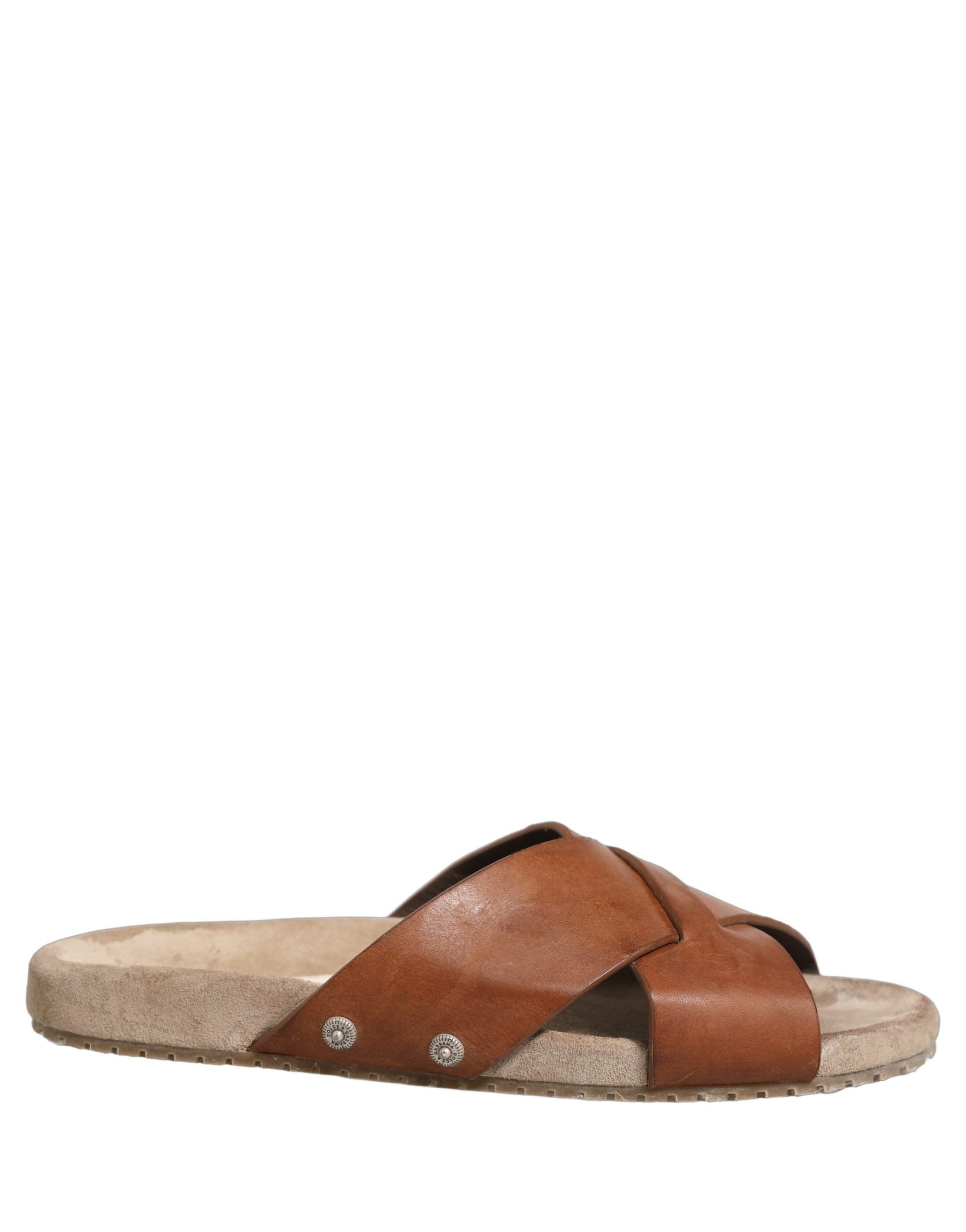 Dolce & Gabbana Brown Calf Leather Slides Sandals Shoes | Regal Royce