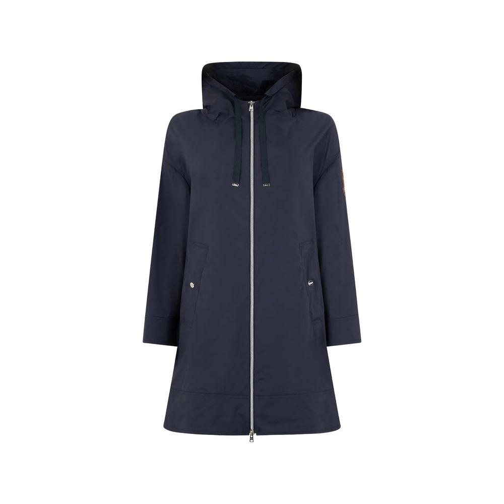 Herno Blue Elastane Coat | Regal Royce