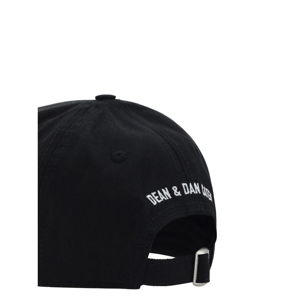 Dsquared² Black Cotton Cap (Baseball Hat) | Regal Royce