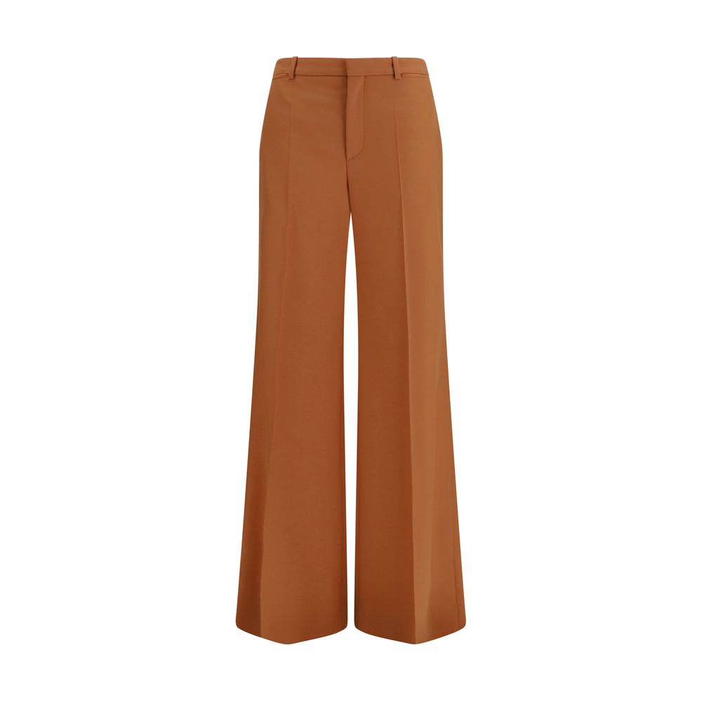Chloé Orange Cotton Flared Pants | Regal Royce