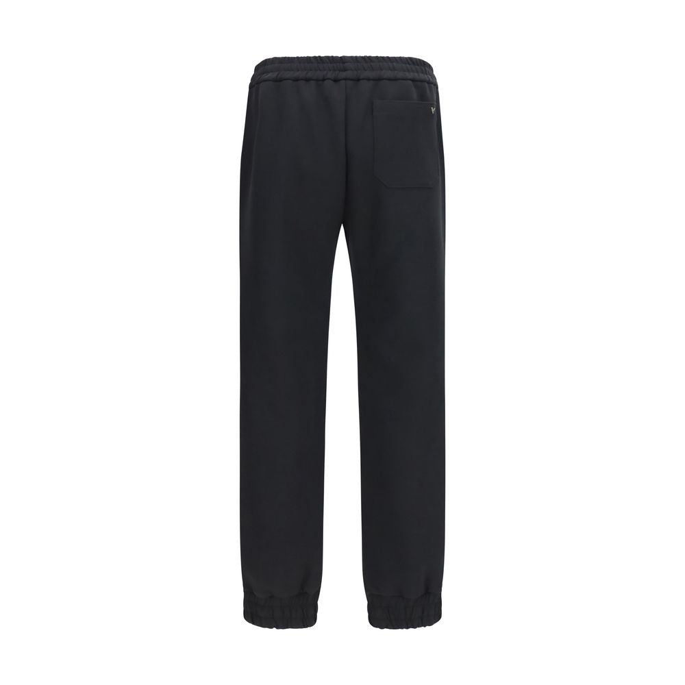 Valentino Black Cotton Joggers (Workout Pants) | Regal Royce