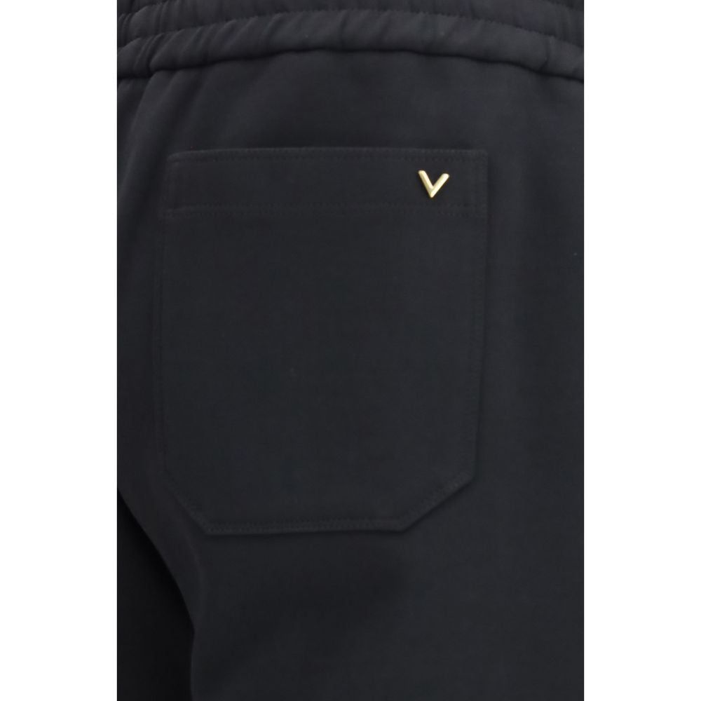 Valentino Black Cotton Joggers (Workout Pants) | Regal Royce