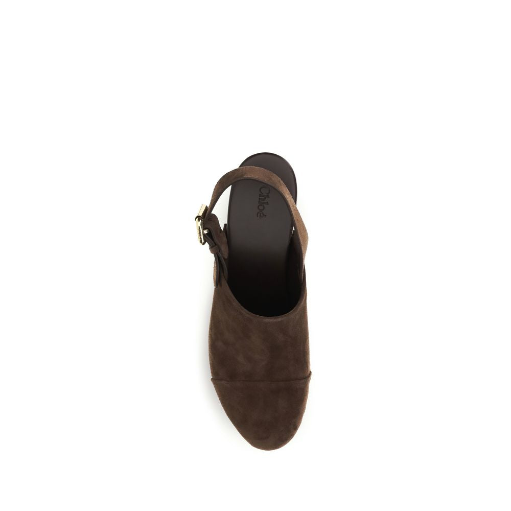Chloé Brown Calf Leather Bos Taurus Clogs | Regal Royce