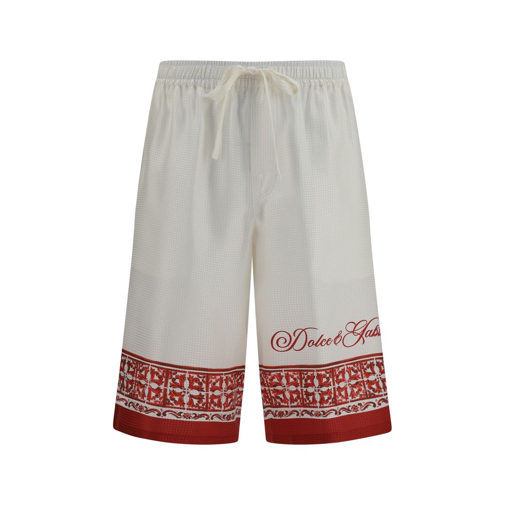 Dolce & Gabbana Multicolor Silk Bermuda Shorts | Regal Royce