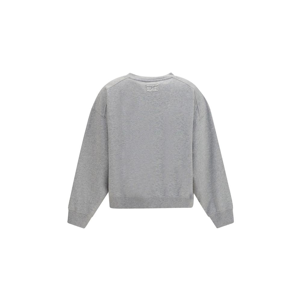 Ganni Gray Cotton Sweatshirt | Regal Royce