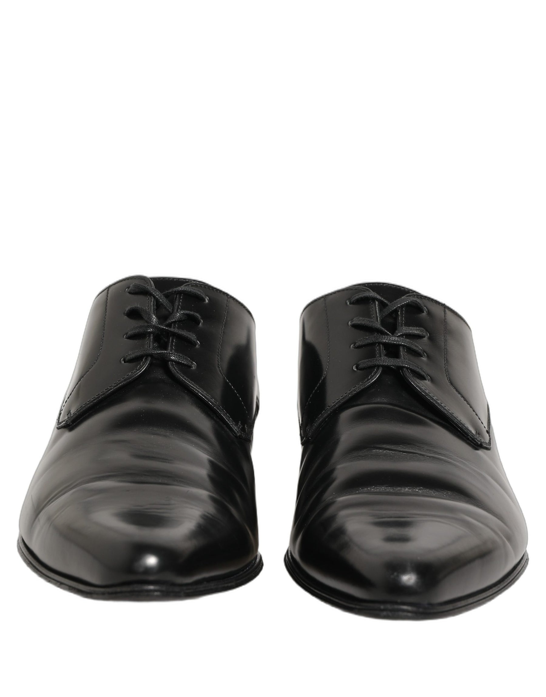 Dolce & Gabbana Black Leather Derby Dress Men Formal Shoes | Regal Royce
