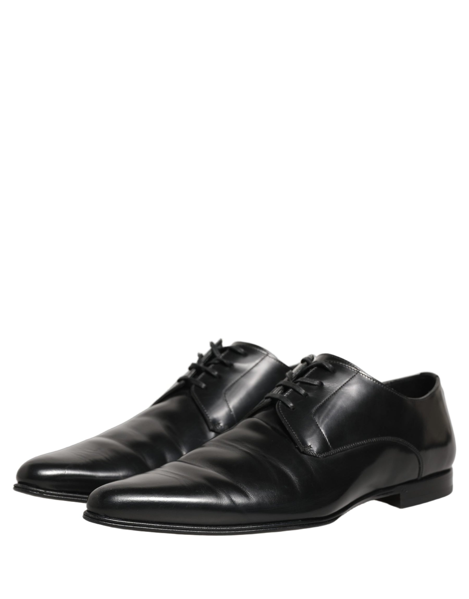 Dolce & Gabbana Black Leather Derby Dress Men Formal Shoes | Regal Royce