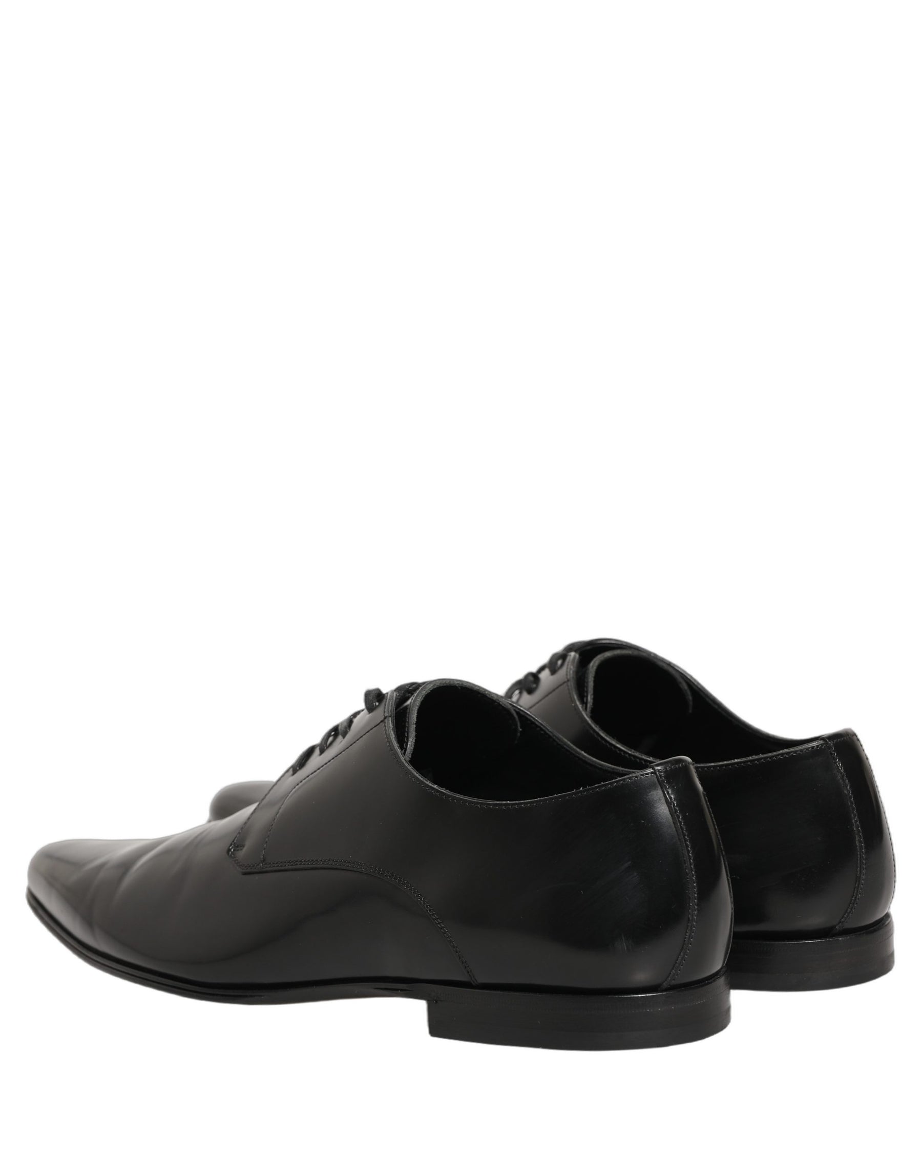Dolce & Gabbana Black Leather Derby Dress Men Formal Shoes | Regal Royce