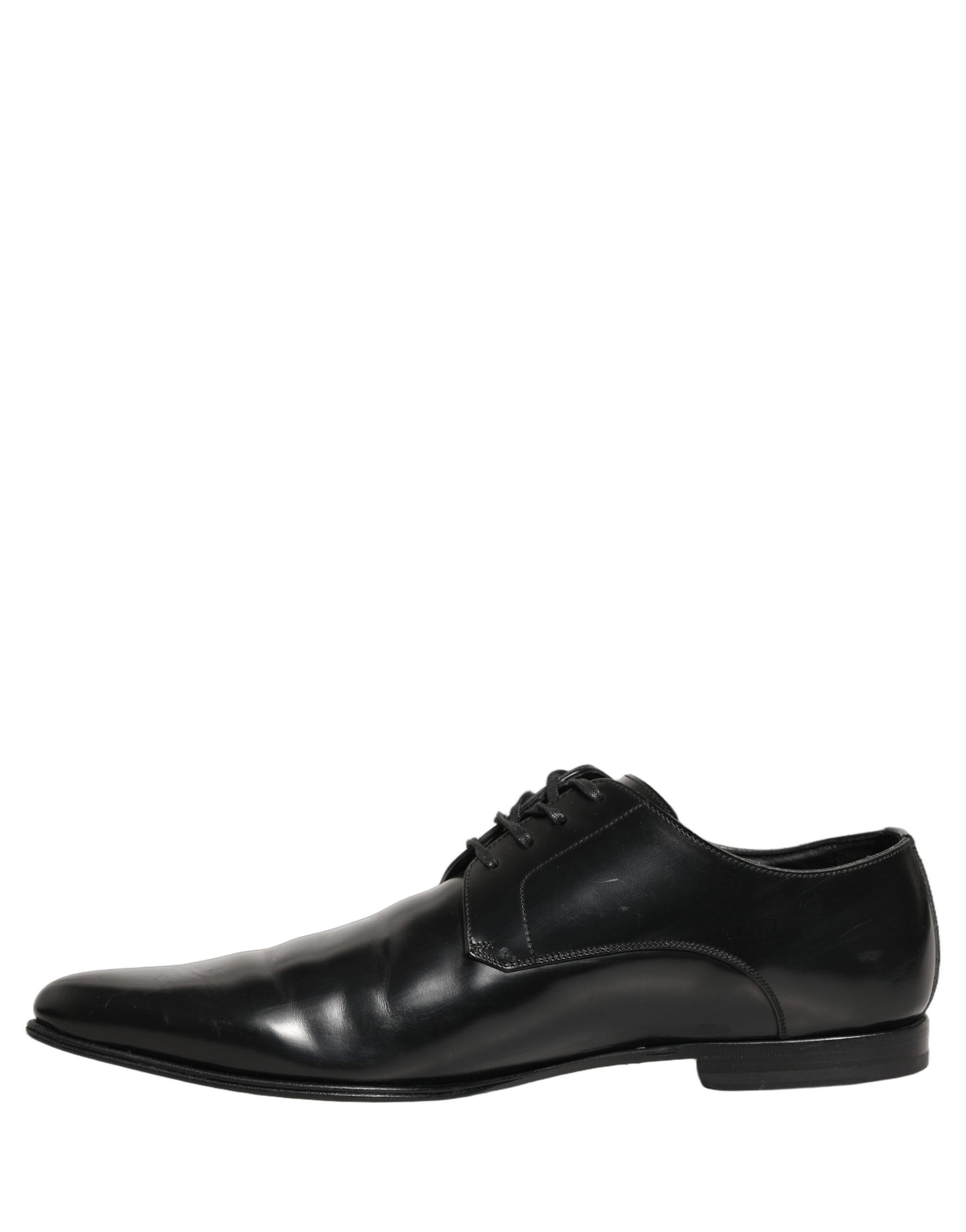 Dolce & Gabbana Black Leather Derby Dress Men Formal Shoes | Regal Royce