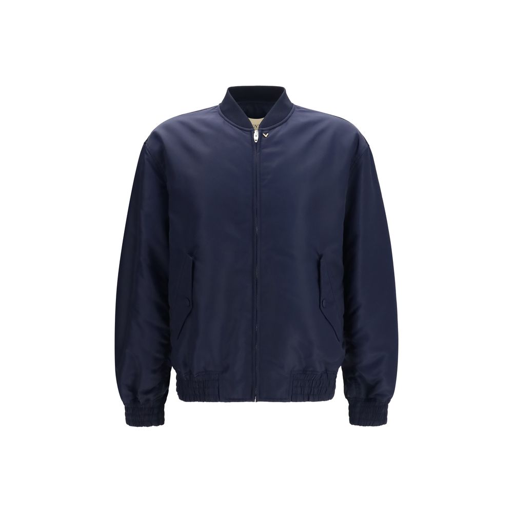 Valentino Blue Polyamide Bomber | Regal Royce