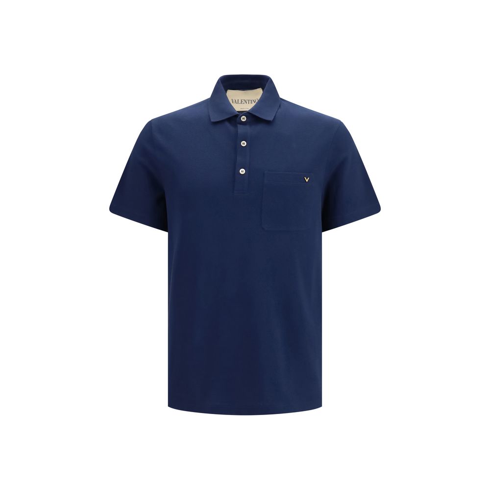 Valentino Blue Cotton Polo Shirt | Regal Royce